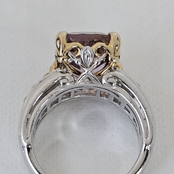 Rare Victoria Wieck Ametrine Ring Sterling Silver & 14k Size 7! - Picture 7 of 8